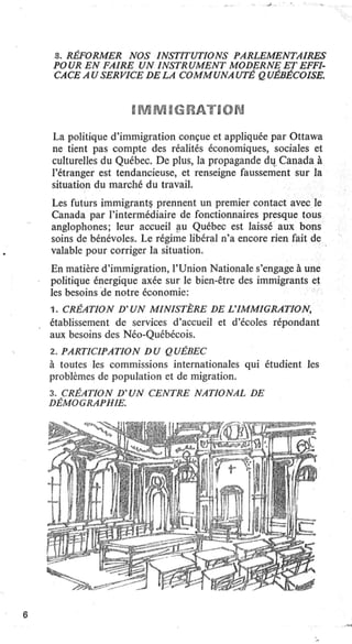 Programme de l'Union Nationale (1966)