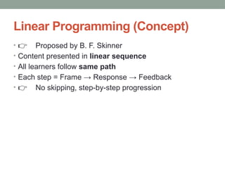 Comprehensive Overview of Programmed Instruction Methods and ...