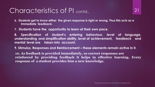 Programmed Instruction Dr. Umashree D K | PDF