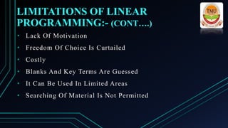 Programmed instruction in education | PPTX