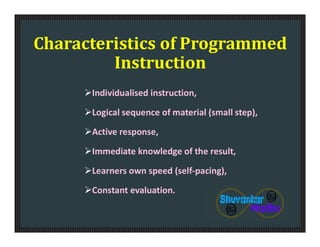 Programmed Instruction: Basic concepts | PPT