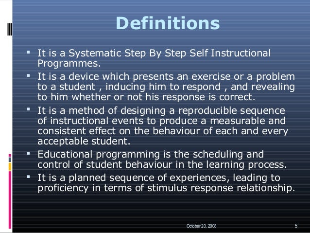 Programmed learning