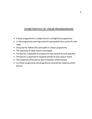 Programmed learning | DOCX | Educational Assessment | Education