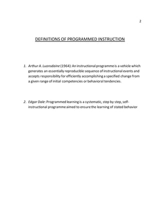 Programmed learning | DOCX