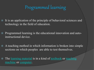 Programmed learning