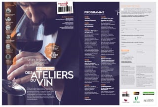 Programme et bulletin d'inscription -  Ateliers du vin 2018