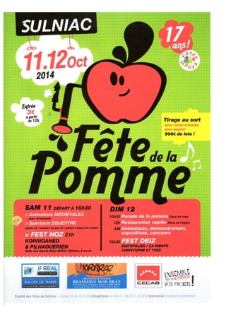 Programme fête de la pomme Sulniac 2014