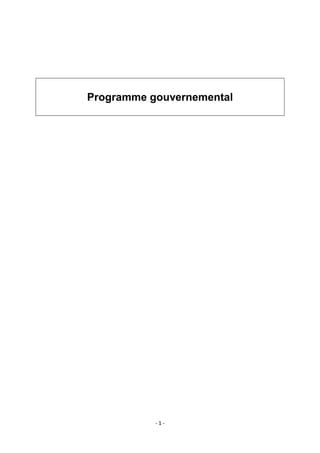 Programme gouvernemental

-1-

 