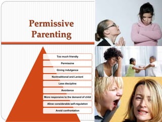 Permissive
Parenting
Too much friendly
Permissive
Giving indulgence
Nontraditional and Lenient
Less discipline
Avoidance
M...