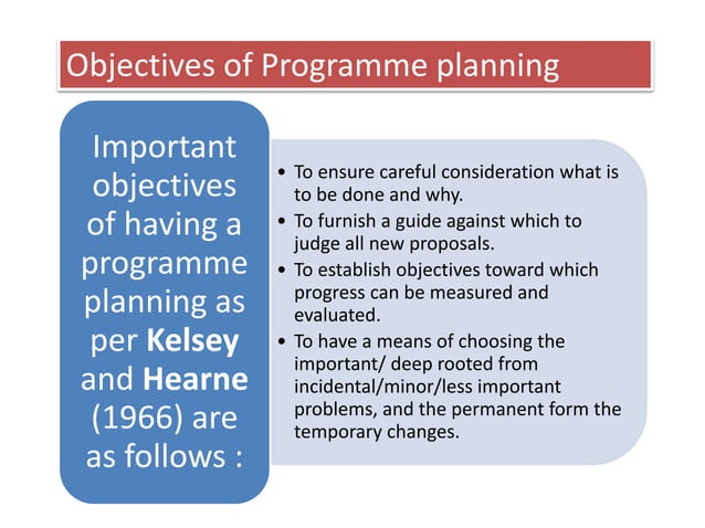 Programme planning skills and basis | PPTX | Business | Business and ...