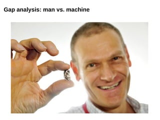 Gap analysis: man vs. machine
 