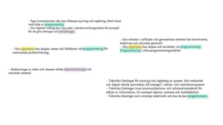 Programmering digitala lektioner 2019-01-07 | PPTX