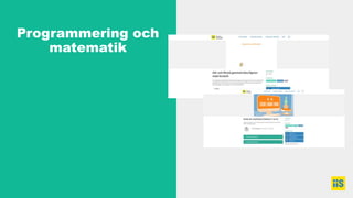 Programmering och
matematik
 