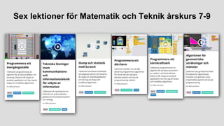 Sex lektioner för Matematik och Teknik årskurs 7-9
 