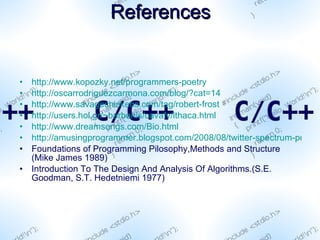Programmer(Programming) == Poet(Poetry) | PPT
