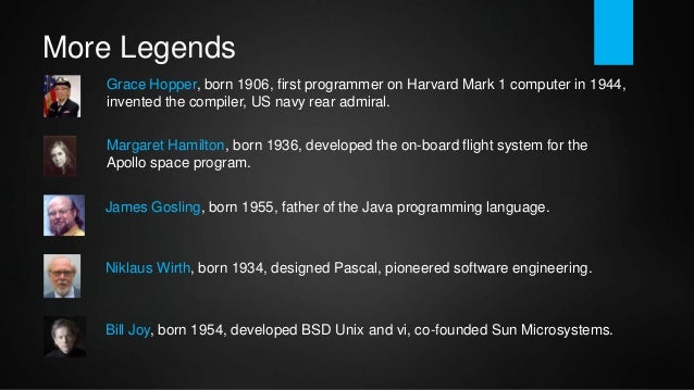 The world's most famous programmers