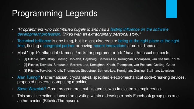 The world's most famous programmers image.