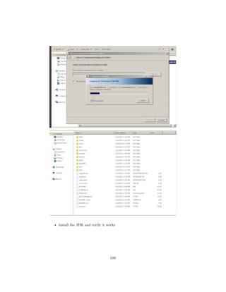 • install the JDK and verify it works
109
 