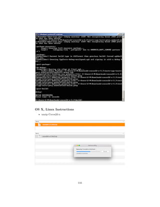 OS X, Linux Instructions
• unzip Cocos2d-x
116
 