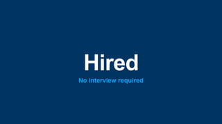 Hired
No interview required
 