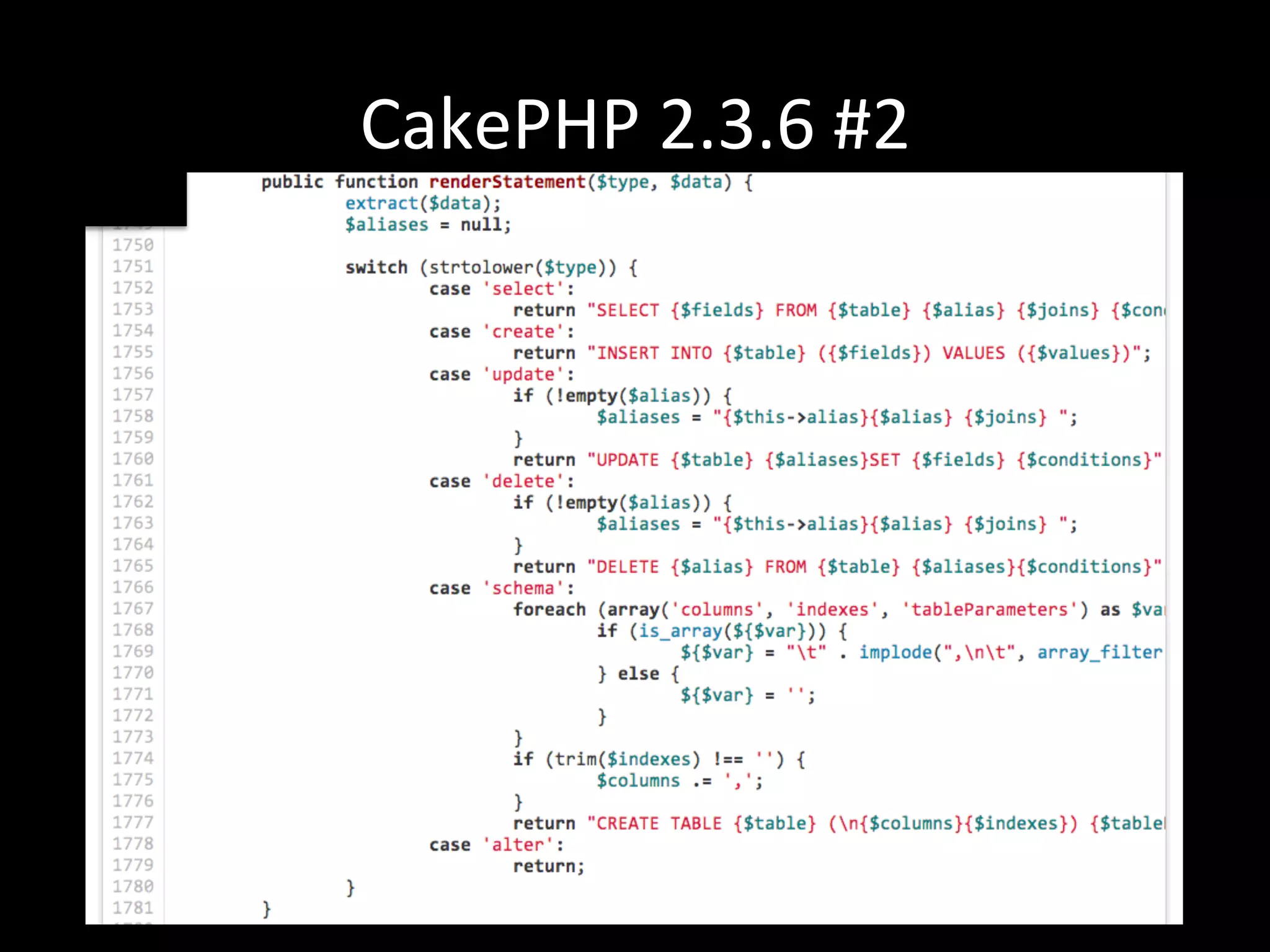 CakePHP	
  2.3.6	
  #2	
  
 