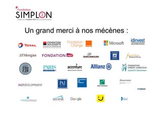 Un grand merci à nos mécènes :
 