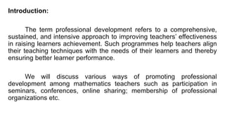 Programmes for professional growth | PPTX