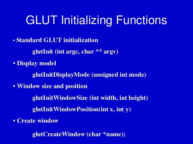 Opengl, Glut Whats The Difference? – PSVI