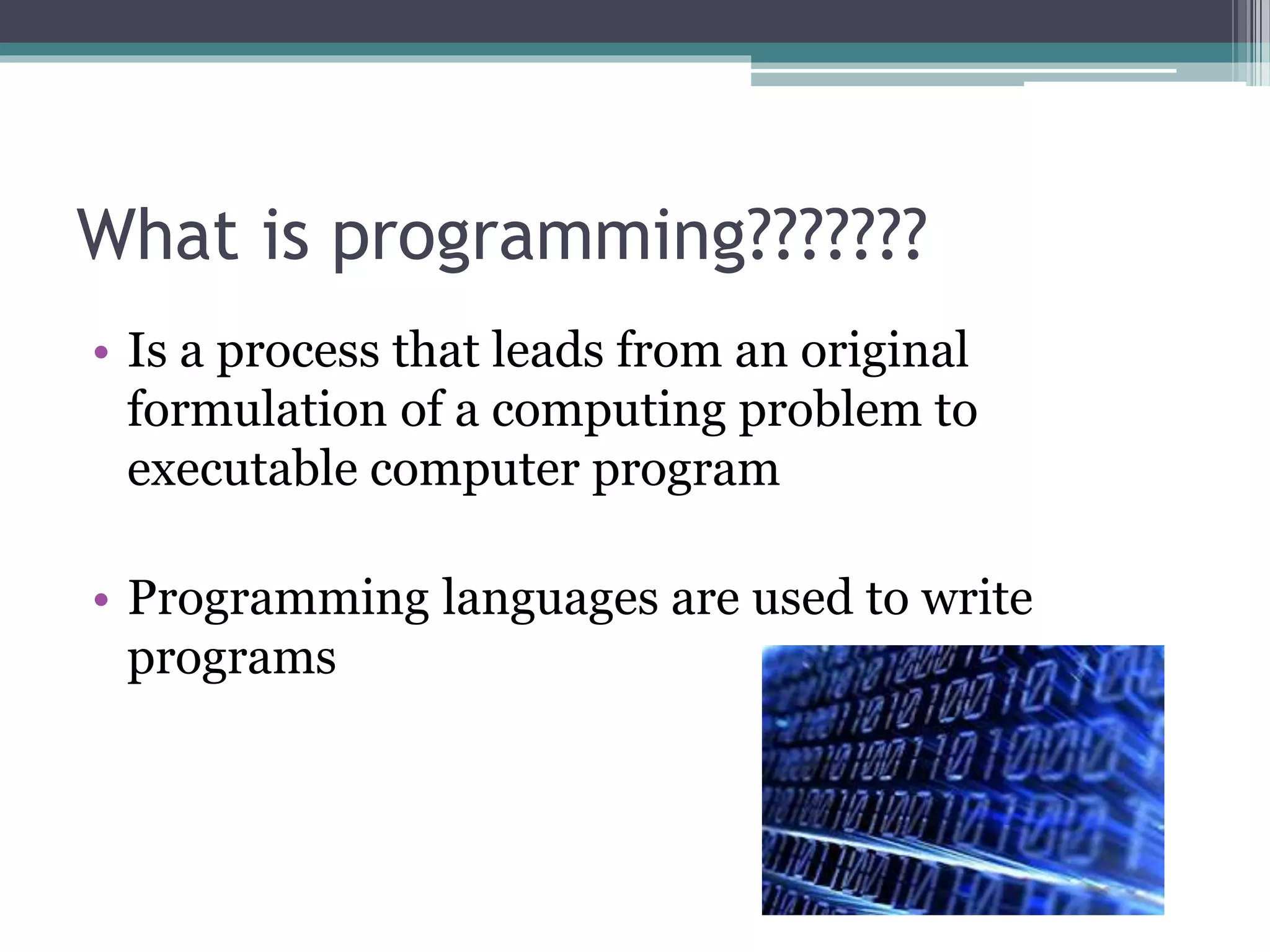Computer Programming | PPT