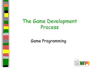 The Game Development
Process
Game Programming
 