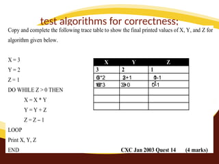 test algorithms for correctness;
3*2
6 2+1
3 1-1
0
6*3
18 3+0
3 0-1
-1
 