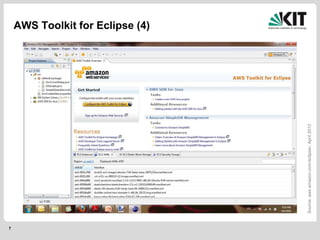 7
AWS Toolkit for Eclipse (4)
Source:aws.amazon.com/eclipse/,April2010
 