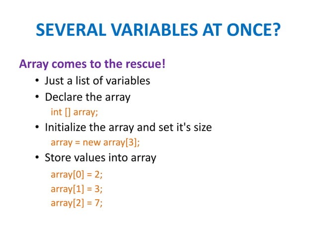 Arrays in java | PPTX