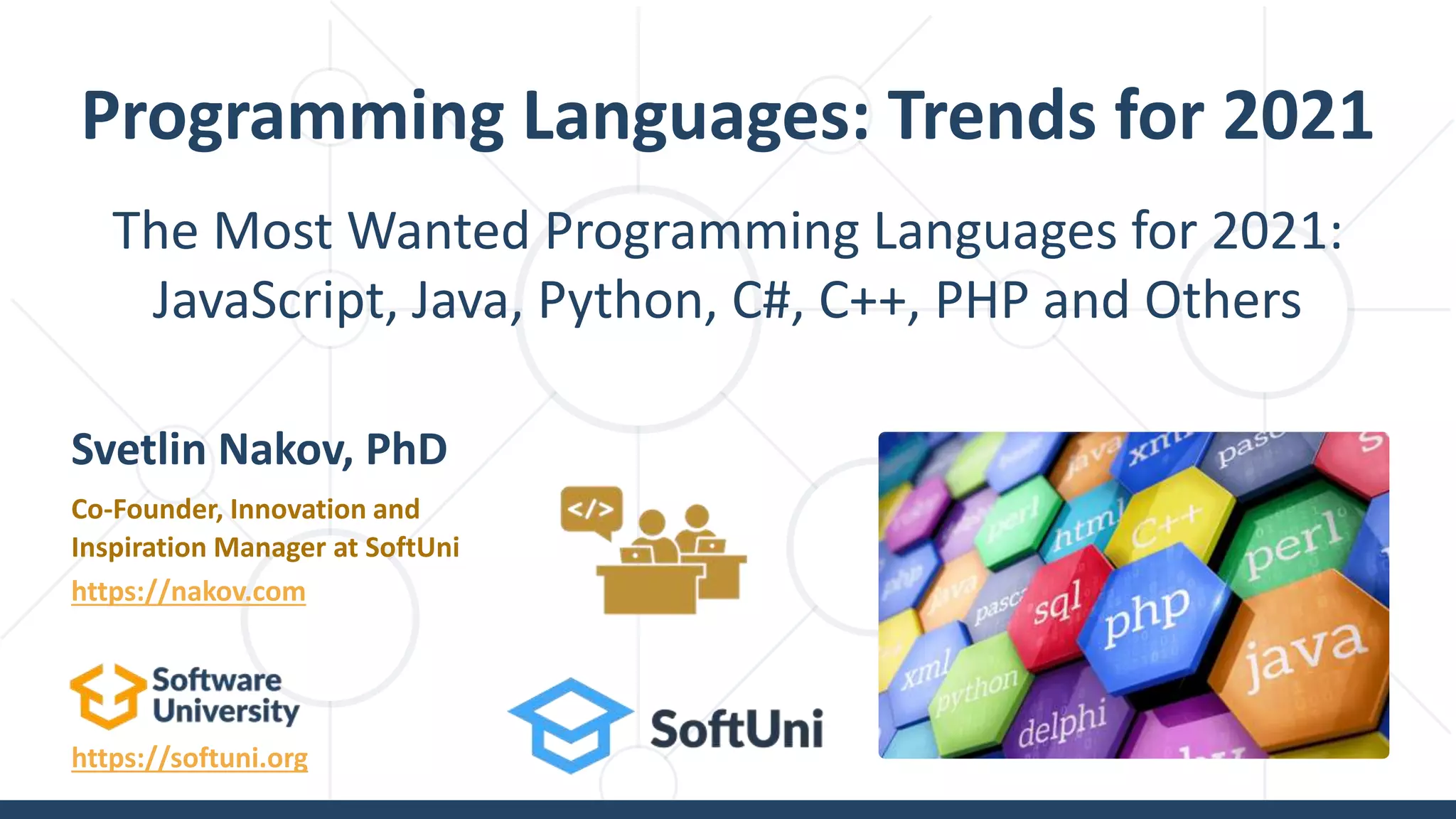 Programming Languages: Trends for 2021 | PPTX image.