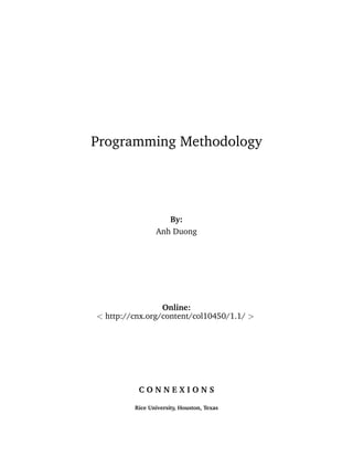 Programming methodology-1.1 | PDF