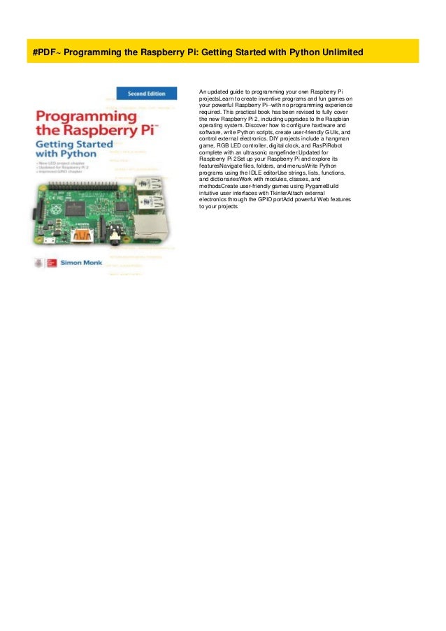 #PDF~ Programming the Raspberry Pi: Getting Started with ...