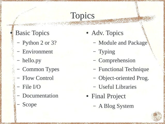 Programming with Python - Adv. | PPT
