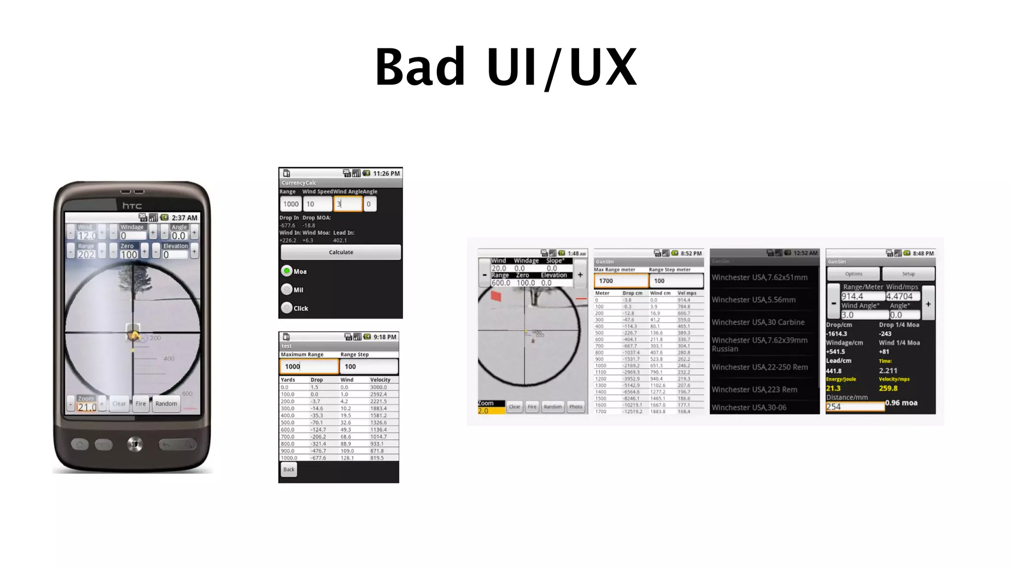 Bad UI/UX
 