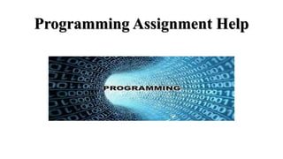 Programming Assignment Help
 
