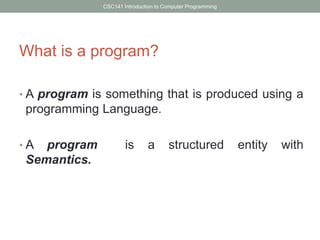 Programming basics | PPT