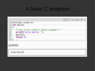 A basic C program