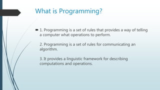 Programming club | PPT