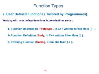 Basic Programming concepts - Programming with C++ | PPT