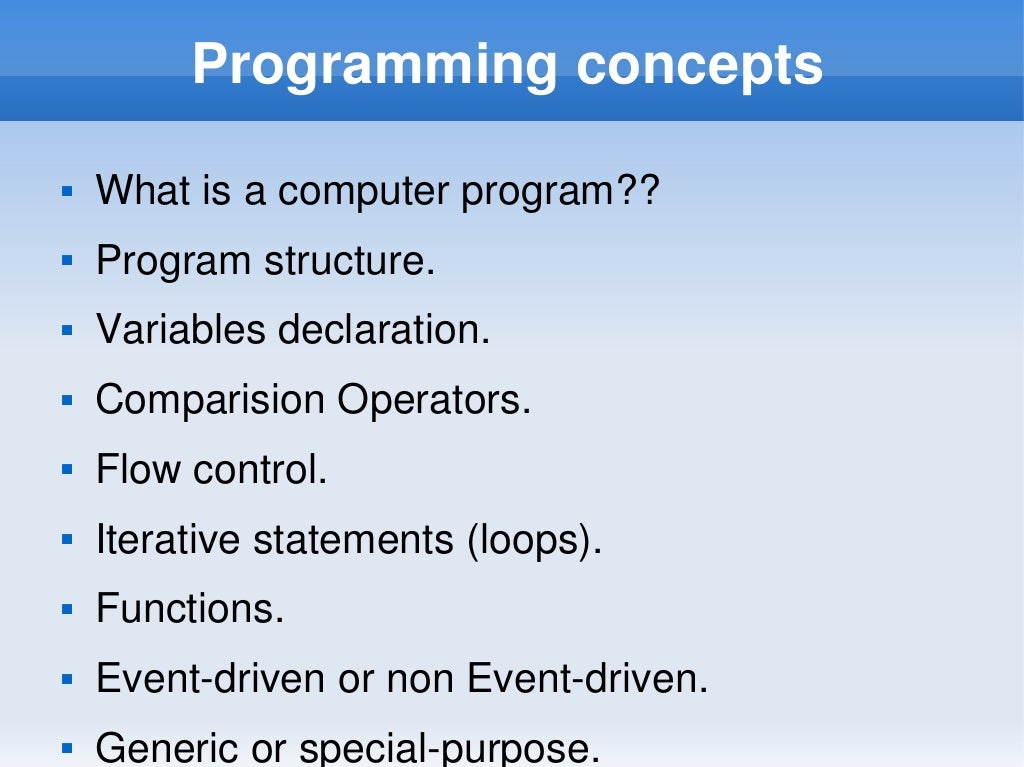 Programming Concepts 01