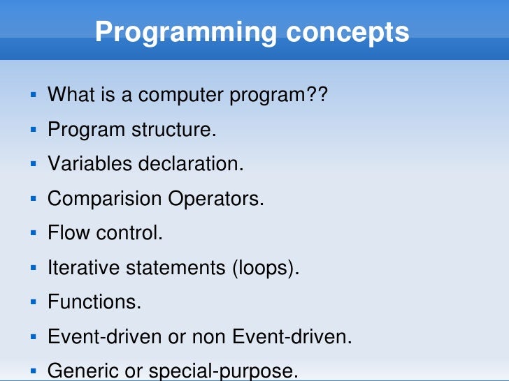 Programming Concepts 01