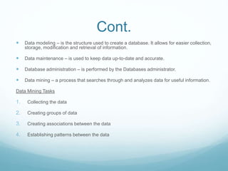 Programming concepts and data management | PPTX