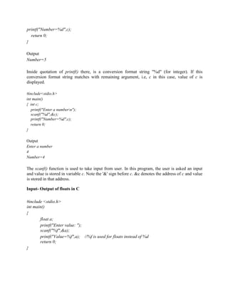 Programming & Data Structure Lecture Notes | PDF