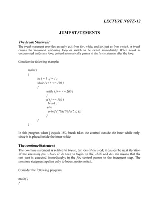 Programming & Data Structure Lecture Notes | PDF