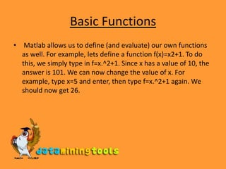 Programming Environment in Matlab | PPT