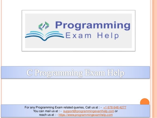 For any Programming Exam related queries, Call us at : - +1 678 648 4277
You can mail us at : - support@programmingexamhelp.com or
reach us at : - https://www.programmingexamhelp.com
 